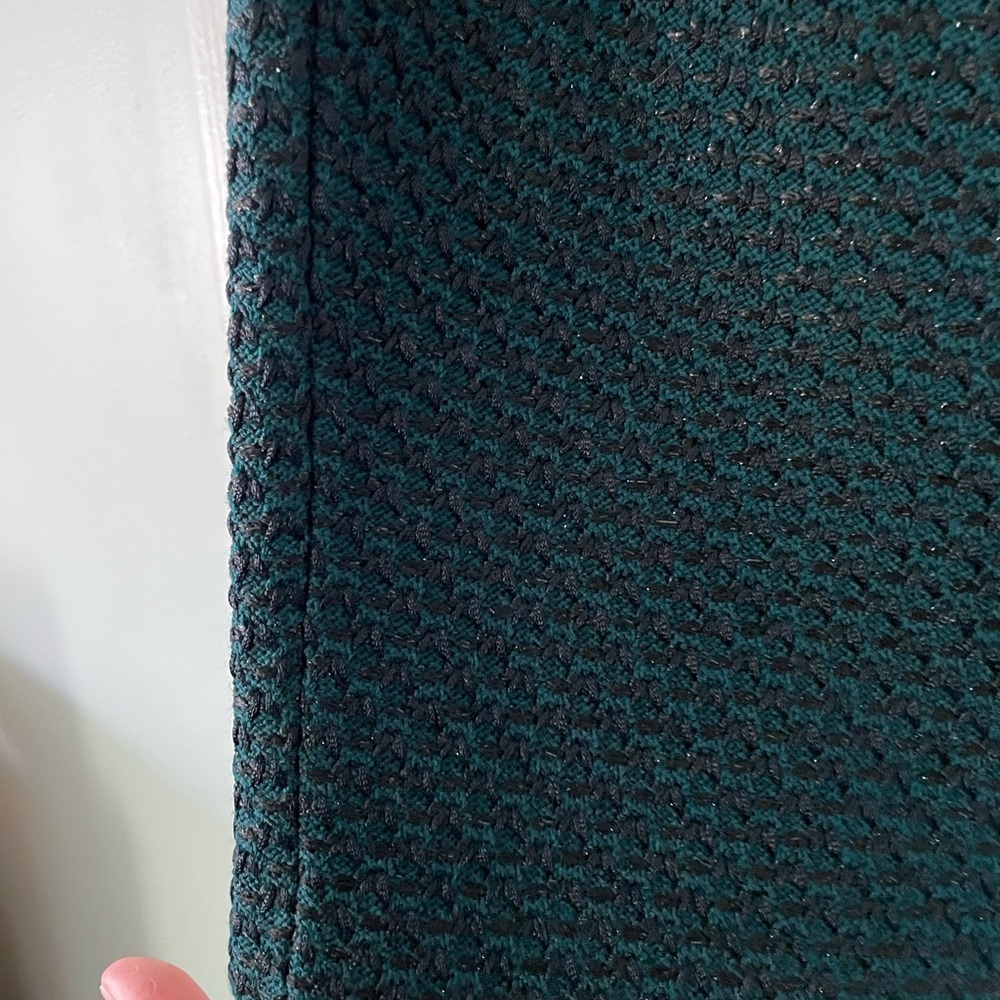 St. John Collection Green & Black Knit Pencil Skirt Medium